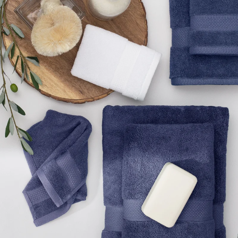 Hemp sheets known for their natural durability​ Classic Navy Bath Sheet