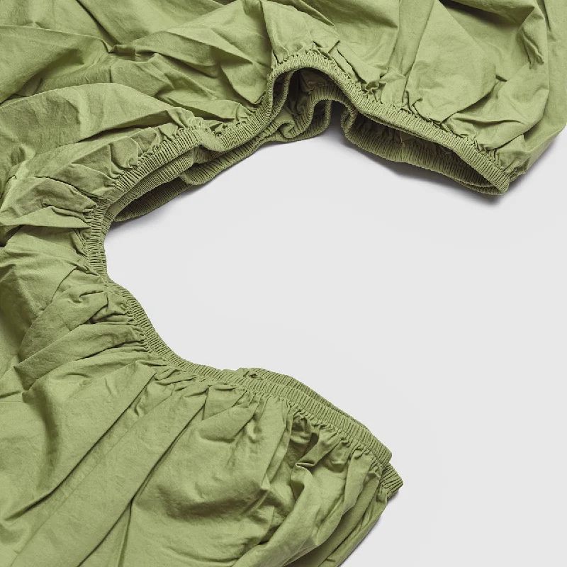 Stain - resistant comforters for long - lasting use and cleanliness​ Pear Washed Cotton Percale Fitted Sheet