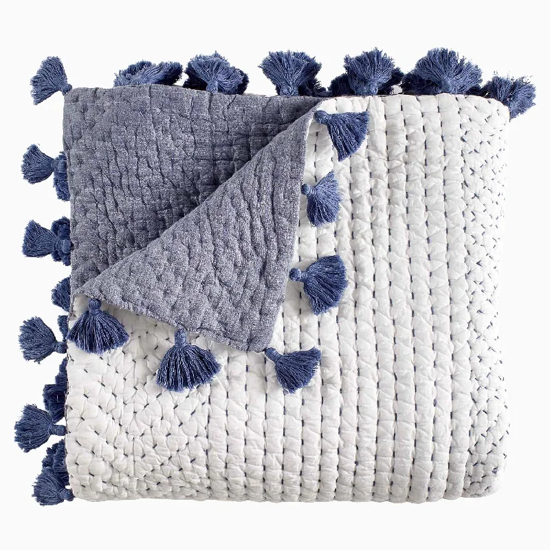 Memory foam yoga blocks as alternative pillows​ Sahati Indigo Throw