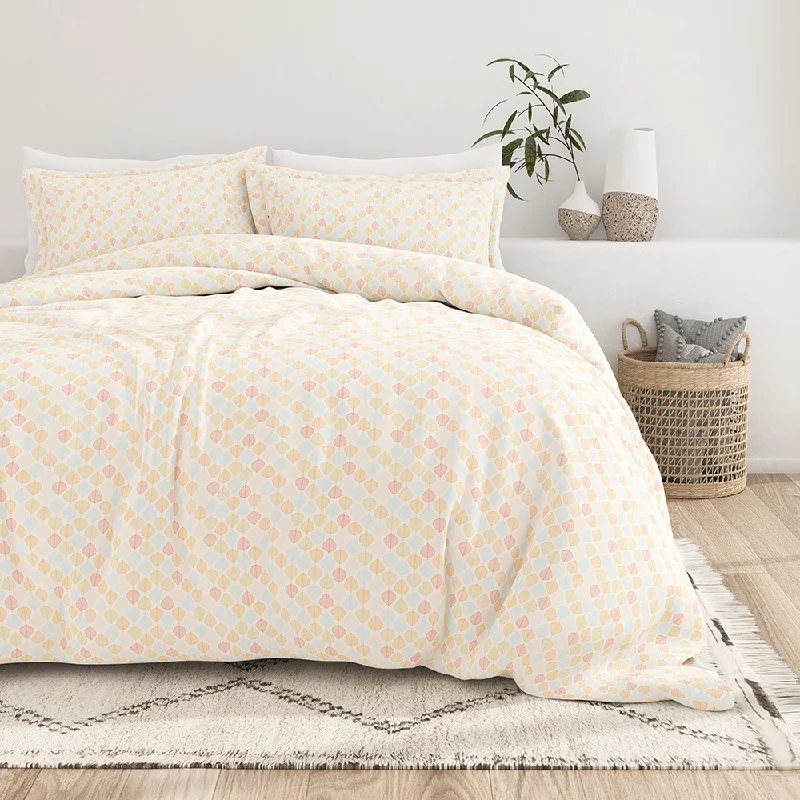 Organic cotton duvet covers for eco - conscious consumers Leaf Pattern 3-Piece Duvet Cover Set Organic cotton duvet covers for eco - conscious consumers Leaf Pattern 3-Piece Duvet Cover Set