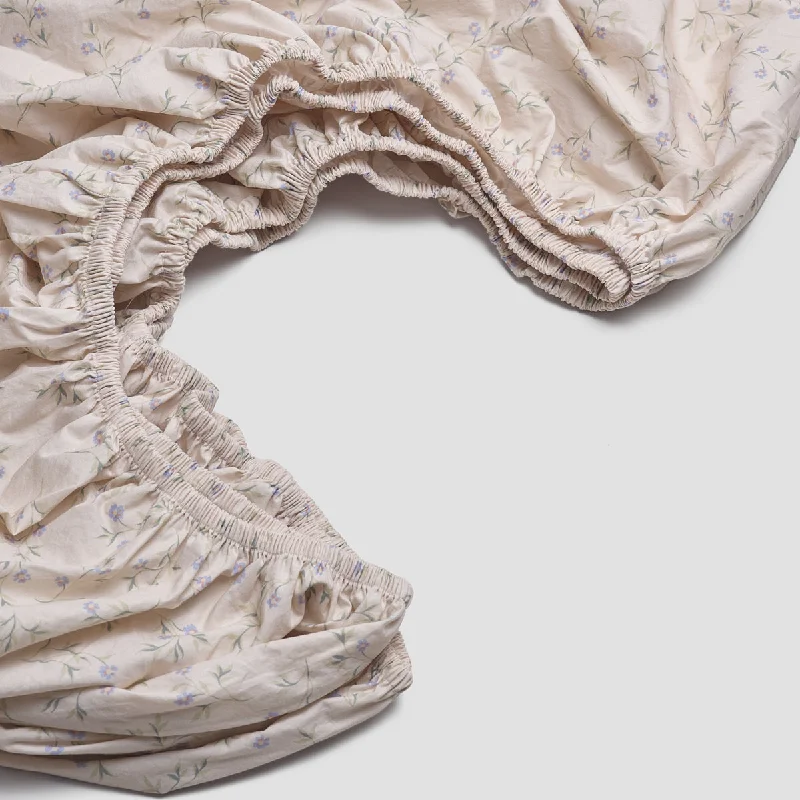 Recycled material comforters for an eco - friendly option​ Spring Sprig Cotton Fitted Sheet