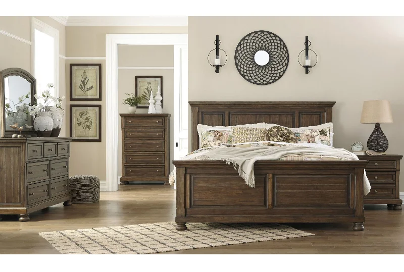 Comforters with a paisley - print design for an exotic and intricate look​ Flynnter Traditional Panel Bedroom Set