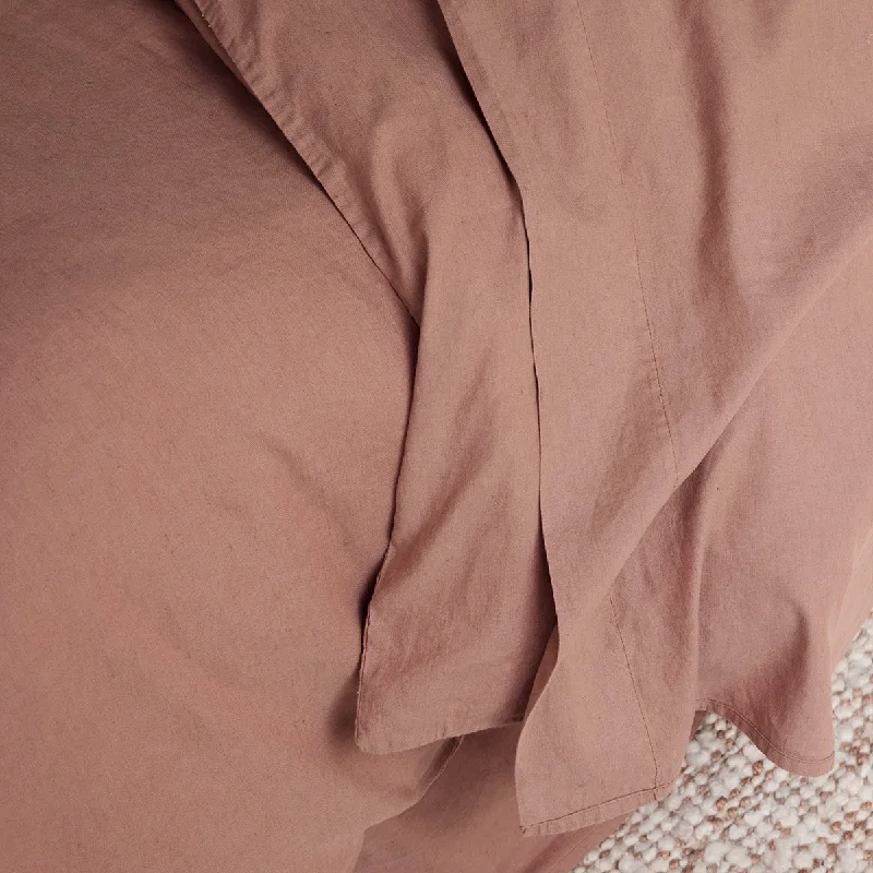 Teen - themed comforters to match a trendy bedroom decor​ Warm Clay Linen Blend Flat Sheet