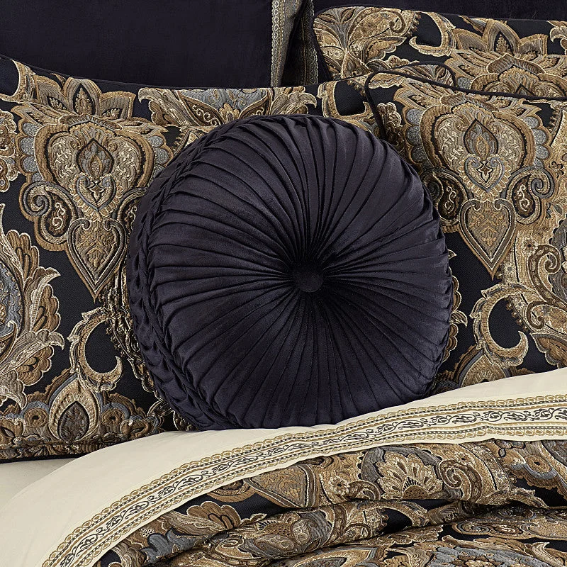 Hypoallergenic down pillows for those with mild allergies​ Amara Tufted Round Decorative Throw Pillow