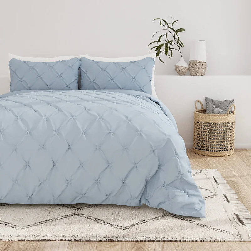 Duvet covers with a glow - in - the - dark design for a fun and unique feature​ Pinch-Pleat 3-Piece Duvet Cover Set