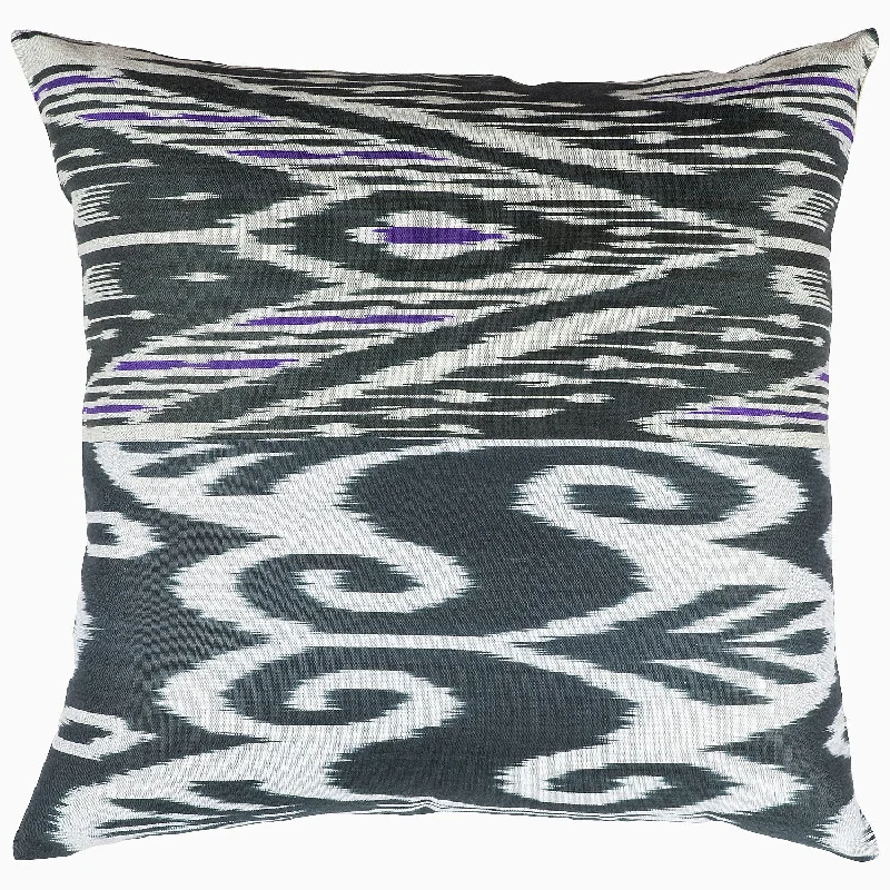 Memory foam wedge pillows for elevation during sleep​ Black / Purple Ikat Pillow