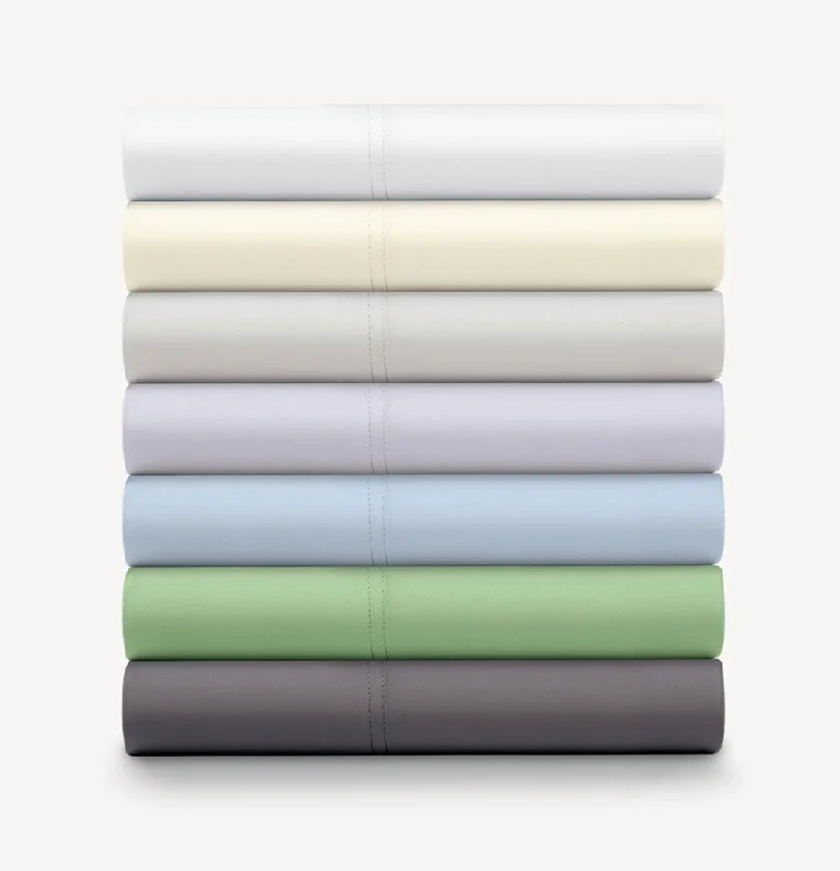 Memory foam lumbar pillows for lower back support​ Cotton Sateen Pillowcase Pair 500 Thread Count 2-Piece Set