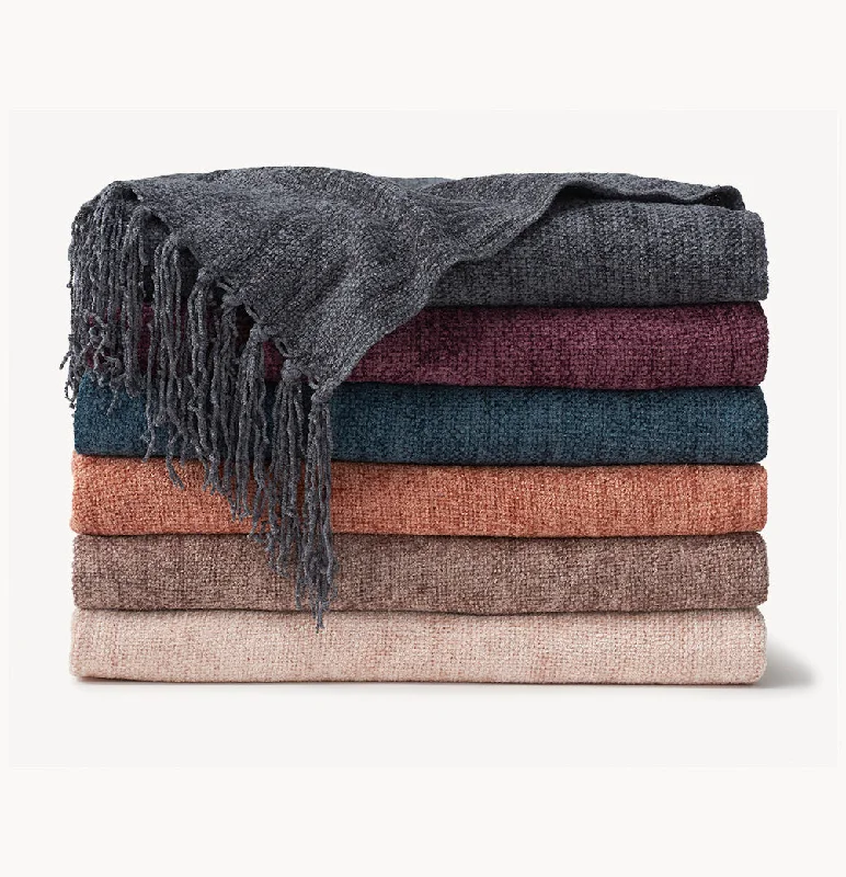 Memory foam couch lumbar support pillows with removable covers​ Viscose Chenille Throw Blanket