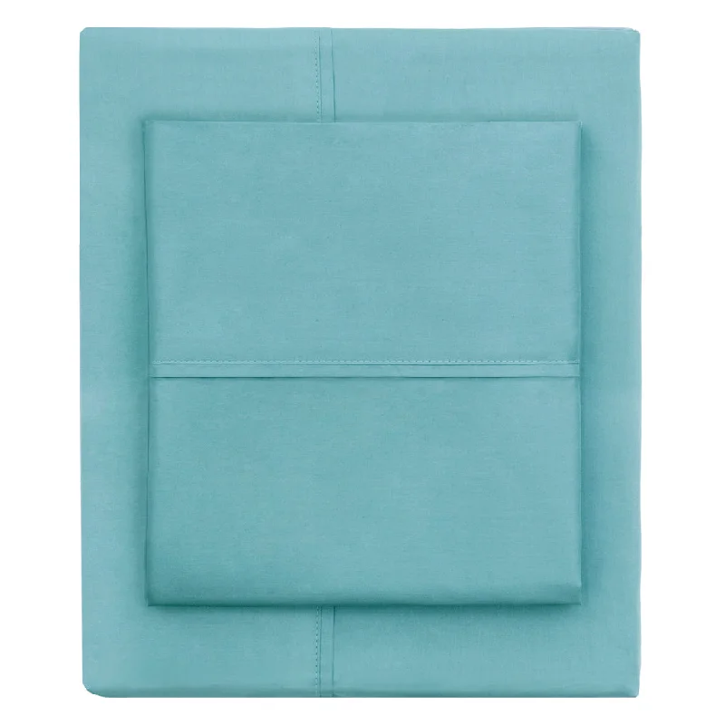 Sheets with a paisley - print design for an exotic and intricate look​ Turquoise 400 Thread Count Sheet Set (Fitted, Flat, & Pillow Cases)