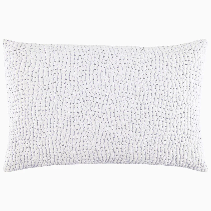 Memory foam cat bed pillows with raised edges​ Organic Hand Stitched Lavender Sham