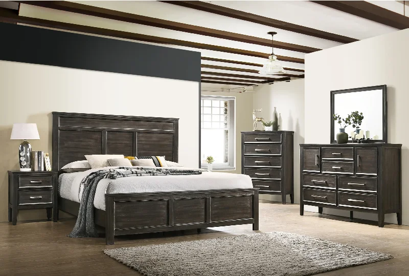 Comforters with a floral - and - fauna design for a nature - filled aesthetic​ Andover Classic 6 Piece Panel Bedroom Set (Nutmeg)