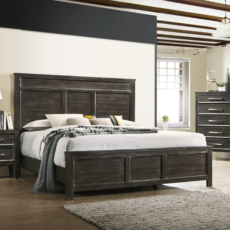 Comforters with a tropical - themed design for a vacation - like feel​ Andover Classic Panel Bed (Nutmeg)