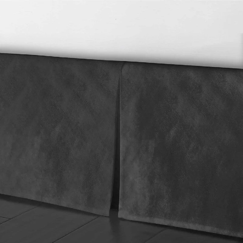 6ix Tailors Cascade Velvet Iron Bed Skirt 15" drop