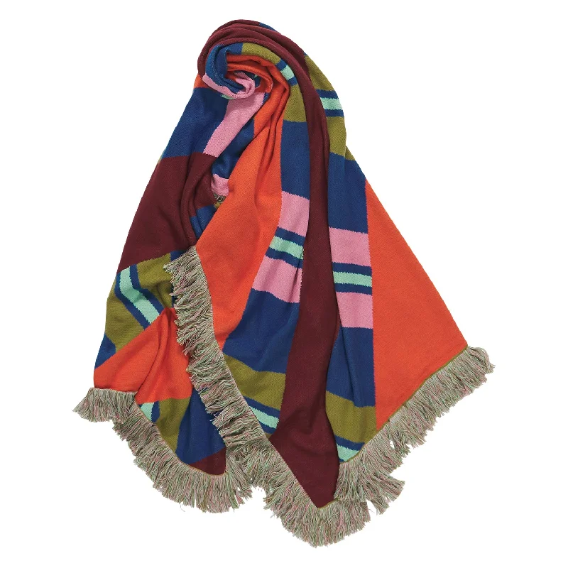 Bamboo fiber blankets with natural antibacterial propertiesAlejandro Jacquard Knit Blanket
