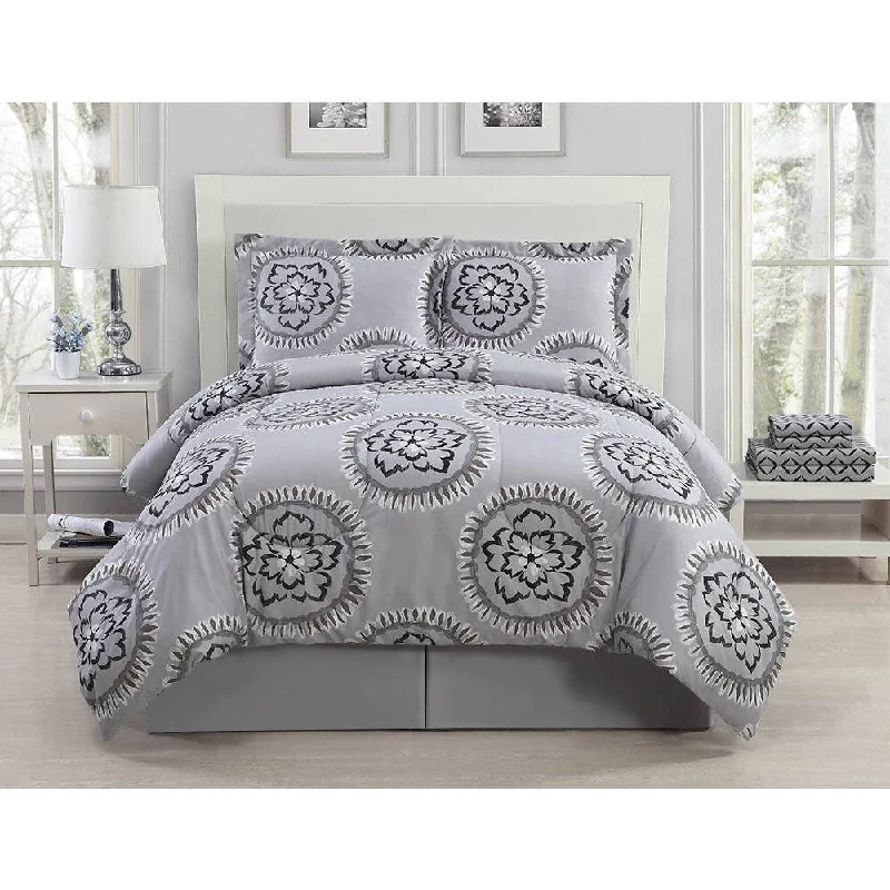 Goose down comforters known for their superior quality and insulationAliyah 8-piece Reversible Bed in a Bag Goose down comforters known for their superior quality and insulationAliyah 8-piece Reversible Bed in a Bag