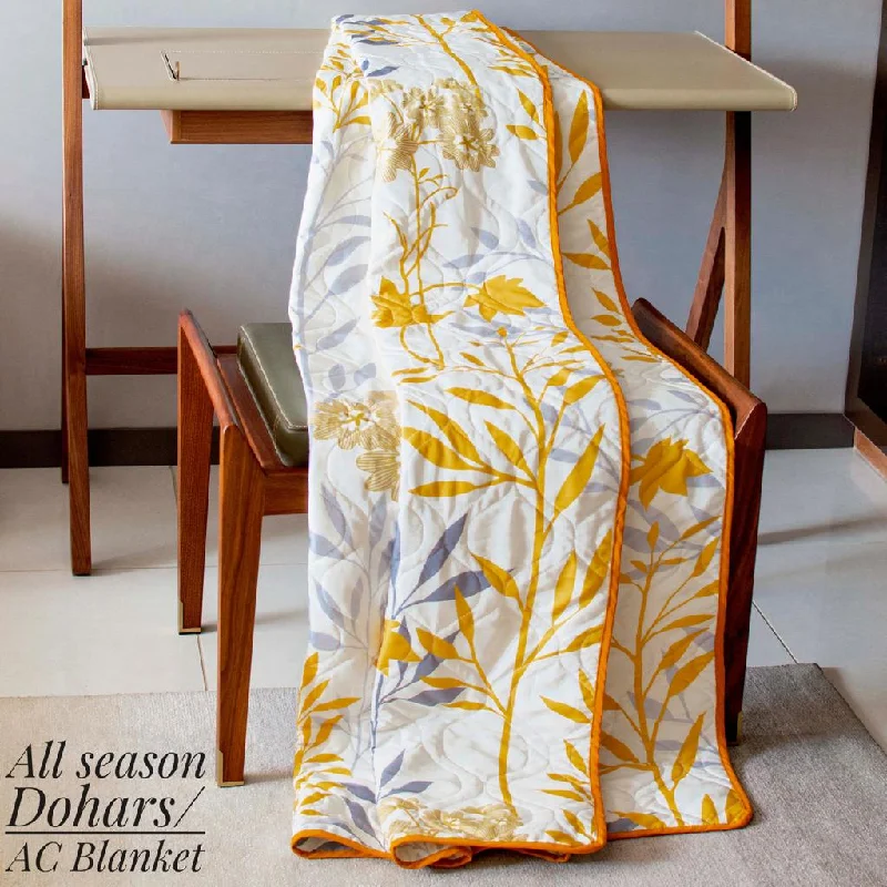 Wool blankets with natural warmth and insulationMicrofiber 120 GSM All Season AC Blanket / Dohar for bedroom - Tuscany