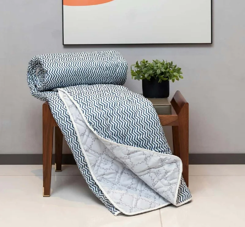 Alpaca wool blankets for a hypoallergenic and warm optionMicrofiber 120 GSM All Season AC Blanket / Dohar for bedroom - California Grey