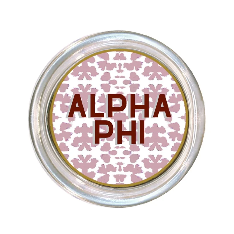 Wrinkle - resistant duvet covers for a neat and tidy lookAlpha Phi Large Glass Coaster