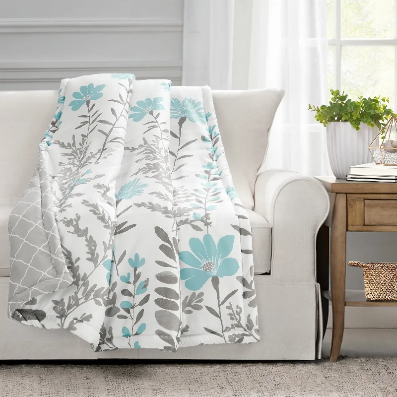 Queen - size blankets for standard - sized bedsAprile Reversible Throw
