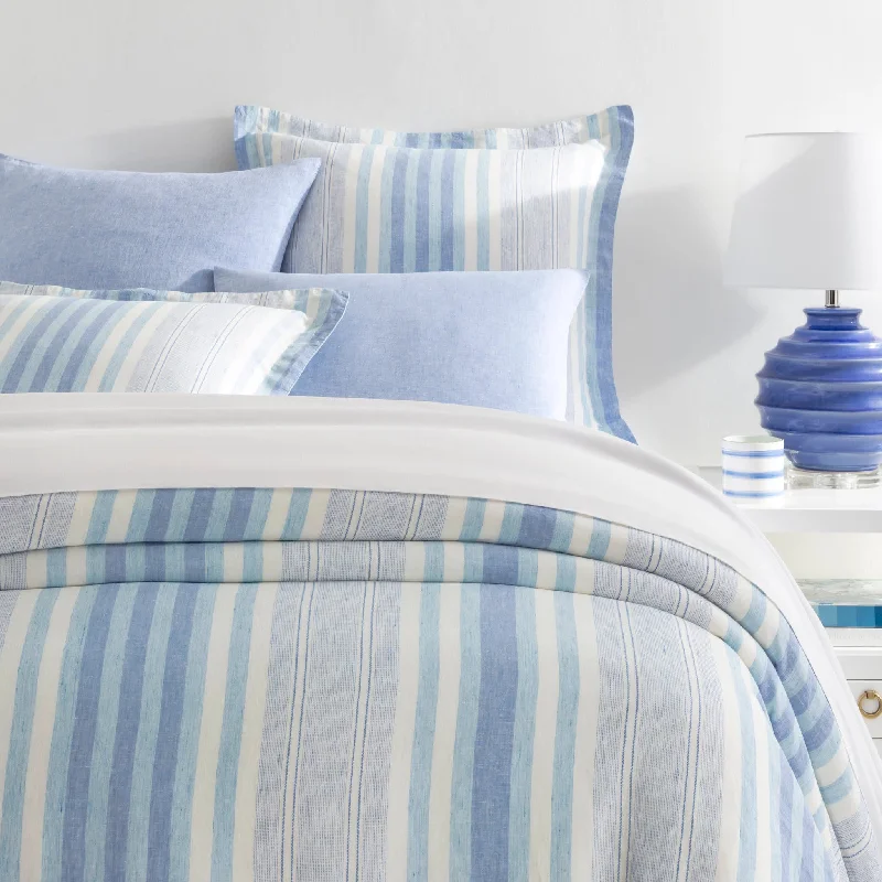 Microfiber duvet covers that are affordable and easy to care forArden Stripe Linen Duvet Cover