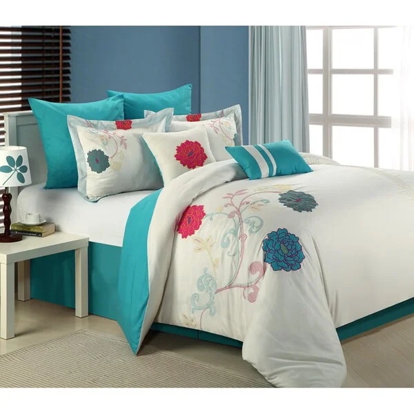 Microfiber - filled comforters that are lightweight and easy to care forAshley 8-piece Comforter Set Microfiber - filled comforters that are lightweight and easy to care forAshley 8-piece Comforter Set