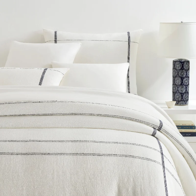 Twin - size duvet covers ideal for single beds in kids' rooms or dormitoriesAtherton Navy Duvet Cover