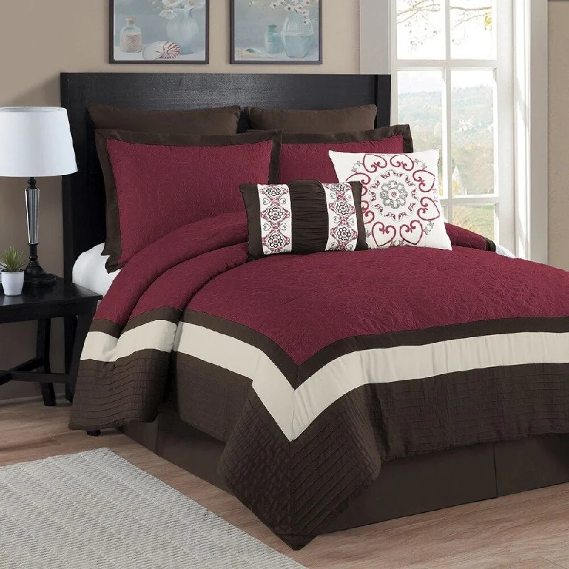 Full - size comforters suitable for full - sized beds in guest rooms or small bedroomsAvondale Manor Astoria 8-piece Comforter Set
