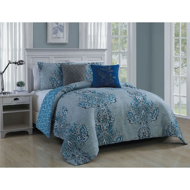Wool - filled comforters with natural moisture - wicking and temperature - regulating featuresAvondale Manor Gabriella 5-piece Comforter Set Wool - filled comforters with natural moisture - wicking and temperature - regulating featuresAvondale Manor Gabriella 5-piece Comforter Set