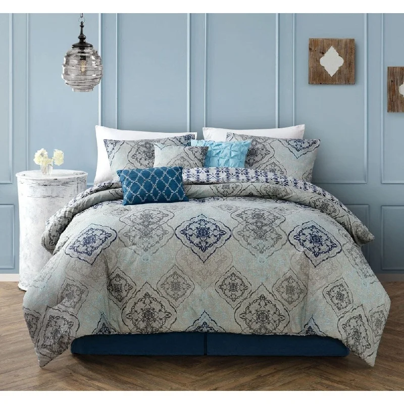 Down - filled comforters for supreme warmth and lightnessAvondale Manor Novara 7-piece Comforter Set