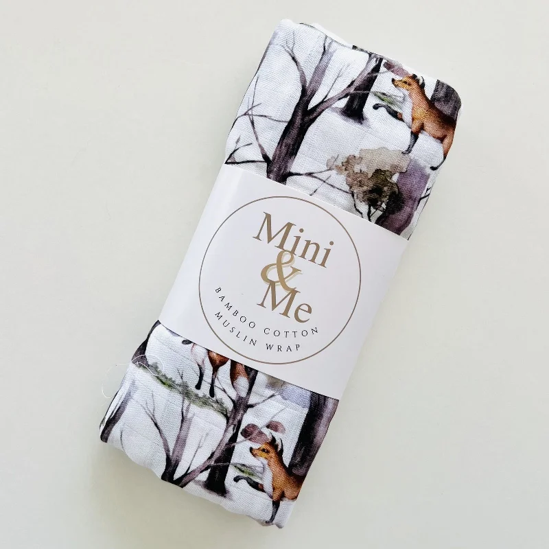 King - size blankets to cover large beds comfortablyBamboo Muslin Wrap - Fox Hunt