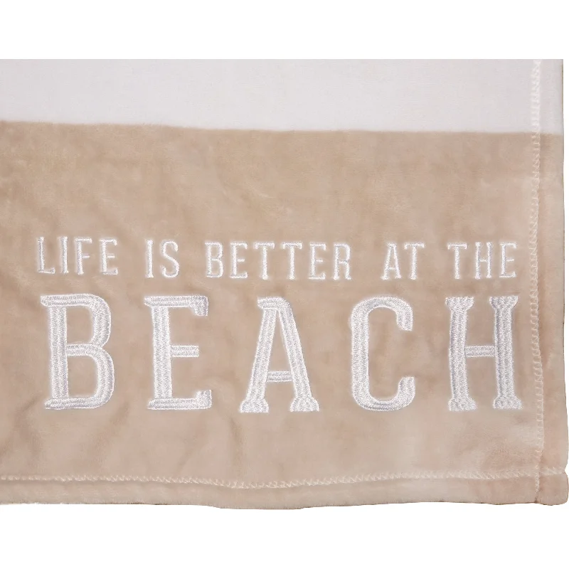 King - size blankets to cover large beds comfortablyBeach 50" x 60" Royal Plush Blanket