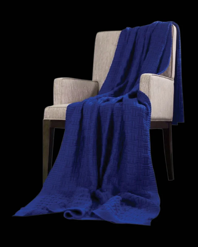 Chenille blankets with a thick and fuzzy textureBLUE THROW & BLANKET