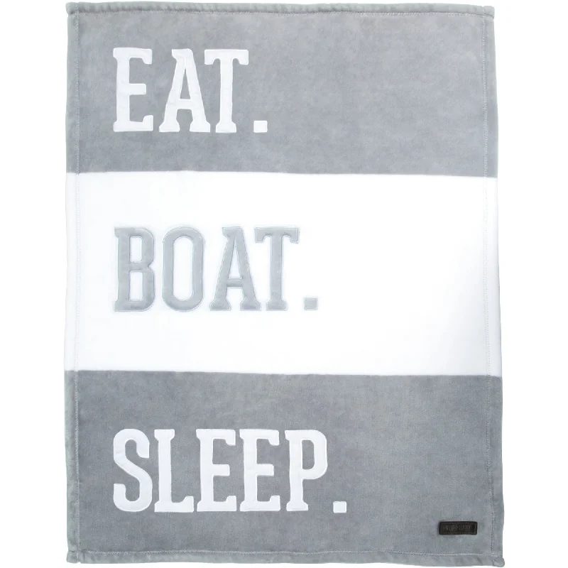 Rayon from bamboo blankets for a silky and breathable feelBoat 30" x 40" Royal Plush Blanket