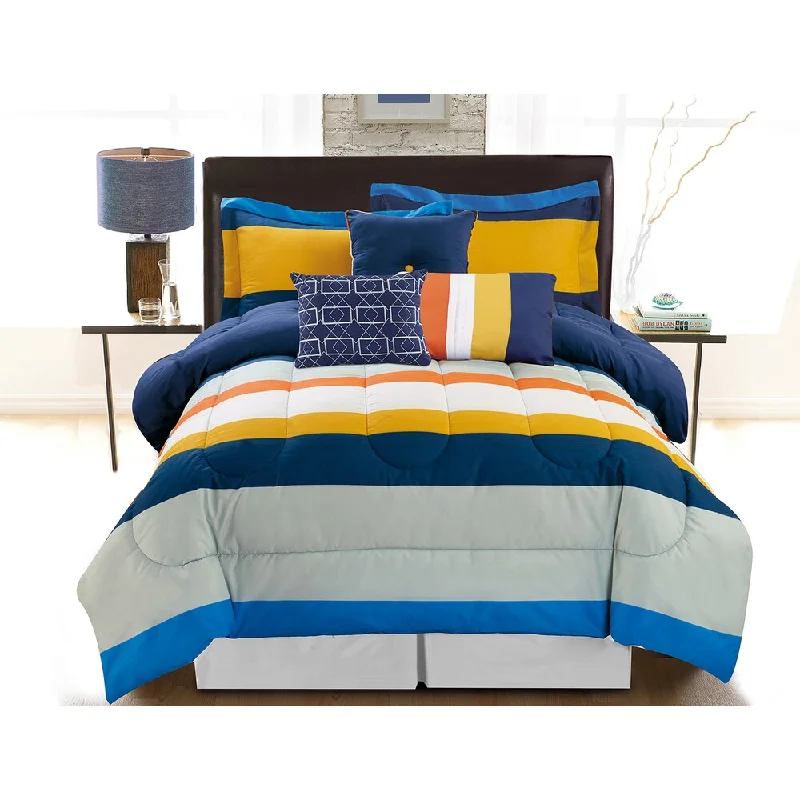 Down - filled comforters for supreme warmth and lightnessBorders by Artistic Linen 6-piece Luxurious Comforter Set - Multi Down - filled comforters for supreme warmth and lightnessBorders by Artistic Linen 6-piece Luxurious Comforter Set - Multi