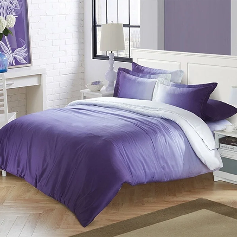 King - size comforters to fit large king - sized beds perfectlyBYB Cotton Sateen Ombre Purple Comforter (Shams Not Included)