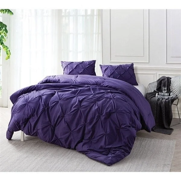Wool - filled comforters with natural moisture - wicking and temperature - regulating featuresBYB Purple Reign Pin Tuck Comforter Set Wool - filled comforters with natural moisture - wicking and temperature - regulating featuresBYB Purple Reign Pin Tuck Comforter Set