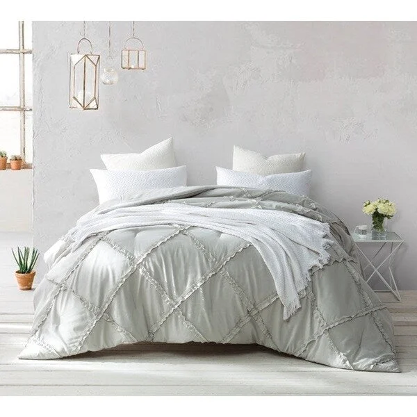 Down - filled comforters for supreme warmth and lightnessBYB Silver Birch Gathered Ruffles Handcrafted Series Comforter Down - filled comforters for supreme warmth and lightnessBYB Silver Birch Gathered Ruffles Handcrafted Series Comforter