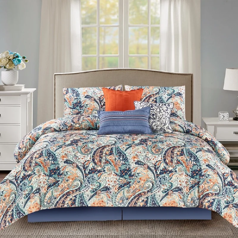 Microfiber - filled comforters that are lightweight and easy to care forCalisto Microfiber Printed Comforter Set in Blue Microfiber - filled comforters that are lightweight and easy to care forCalisto Microfiber Printed Comforter Set in Blue