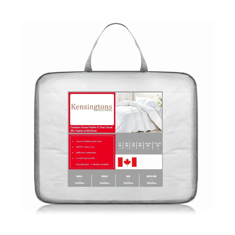 Flannel duvet covers for warmth in cold weatherCanadian Feather & Goose Down Duvets - 13.5 All Season Tog