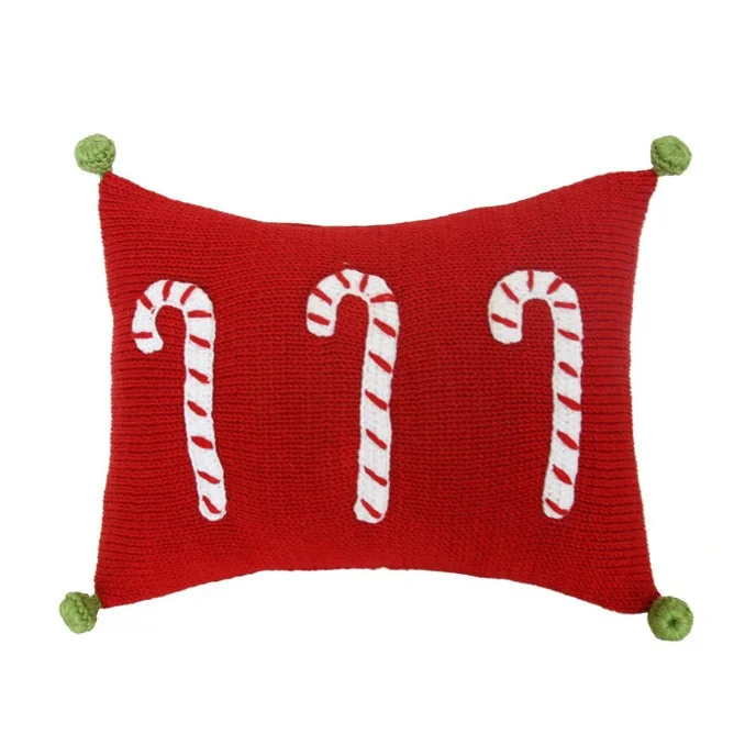Wool blankets with natural warmth and insulationCandy Cane Mini Pillow in Red