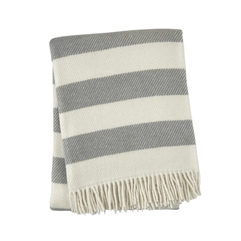 Linen blankets with a rustic and textured lookCandy Stripe Fringed Throw - Can be Monogrammed