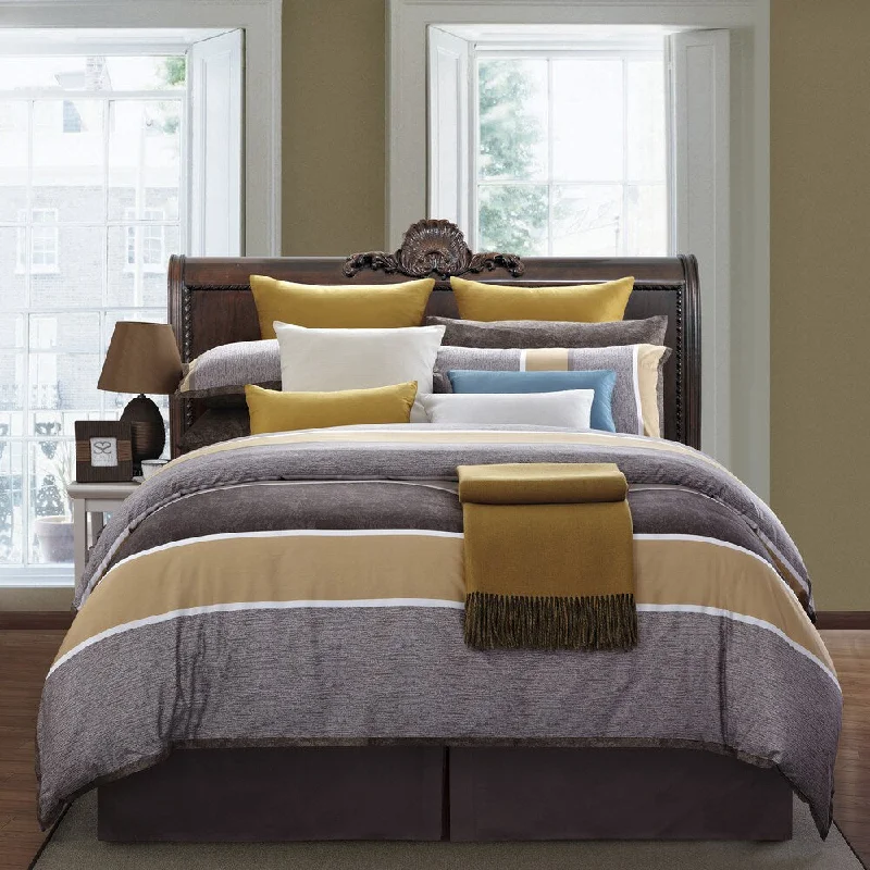 Latex - filled comforters with a bouncy texture and good supportCaramel 8-piece King Cotton Comforter Set Latex - filled comforters with a bouncy texture and good supportCaramel 8-piece King Cotton Comforter Set