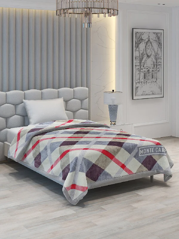 Rayon from bamboo blankets for a silky and breathable feelCheckered Single Bed Blanket for Mild Winter -2 Ply Rayon from bamboo blankets for a silky and breathable feelCheckered Single Bed Blanket for Mild Winter -2 Ply