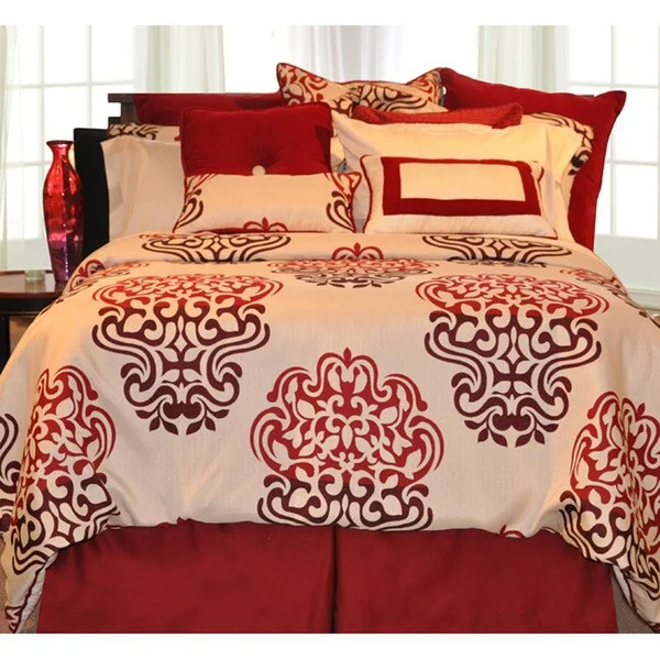Wool - filled comforters with natural moisture - wicking and temperature - regulating featuresCherry Blossom 9-piece Twin-size Bed in a Bag with Sheet Set Wool - filled comforters with natural moisture - wicking and temperature - regulating featuresCherry Blossom 9-piece Twin-size Bed in a Bag with Sheet Set