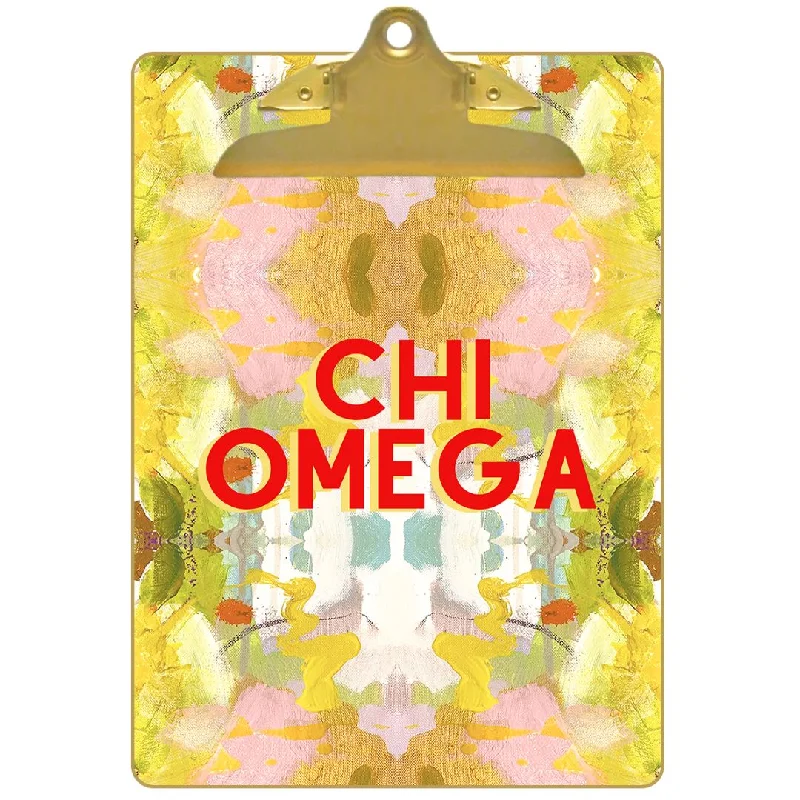 Solid - colored duvet covers in classic colors like white, black, and navy for a timeless lookChi Omega Clipboard