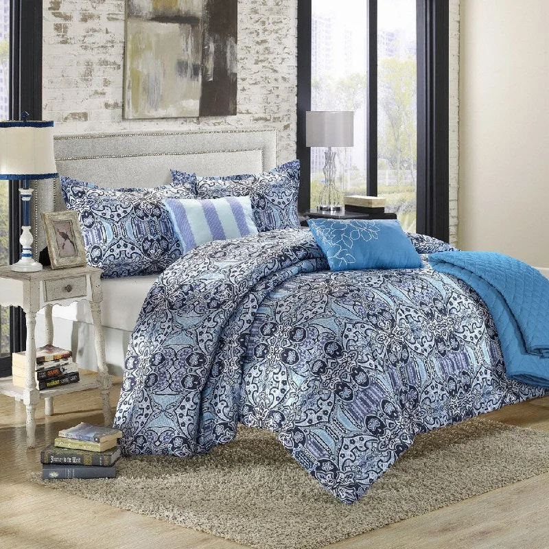 Microfiber - filled comforters that are lightweight and easy to care forChic Home Phoenix 10-Piece Luxury Bed-in-a-Bag Comforter Set Microfiber - filled comforters that are lightweight and easy to care forChic Home Phoenix 10-Piece Luxury Bed-in-a-Bag Comforter Set