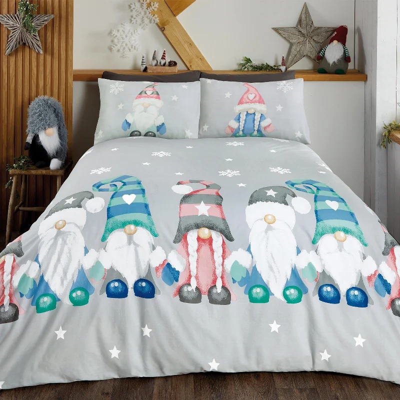 Minimalist - style duvet covers with clean lines and simple designsChristmas Gonk Family Duvet Cover Set