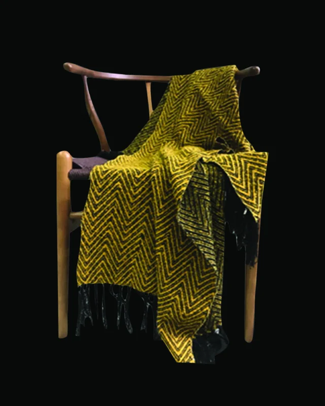 Wool blankets with natural warmth and insulationClove Luxury Yellow & Grey Throw & Blanket