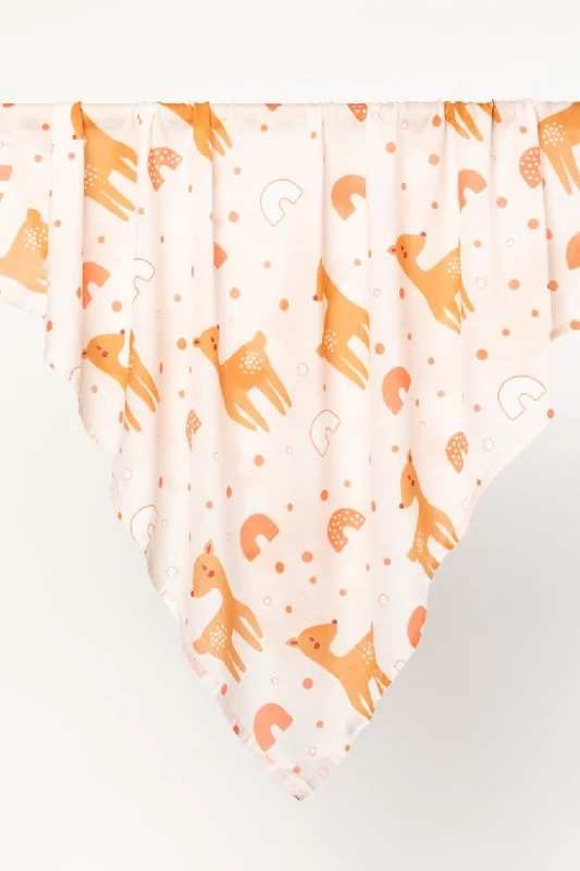 Synthetic fiber blend blankets for a budget - friendly choiceCotton Swaddle - Bambi
