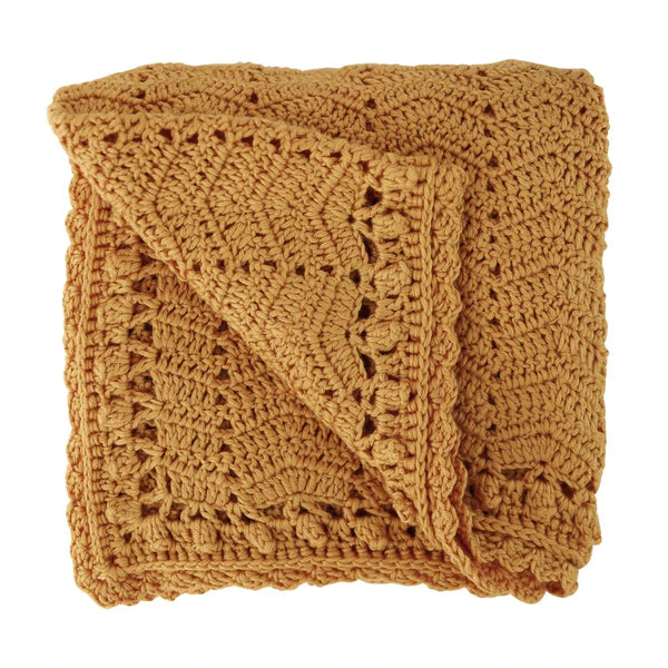 Recycled polyester blankets for an eco - conscious optionCrochet Baby Blanket - Cinnamon Recycled polyester blankets for an eco - conscious optionCrochet Baby Blanket - Cinnamon